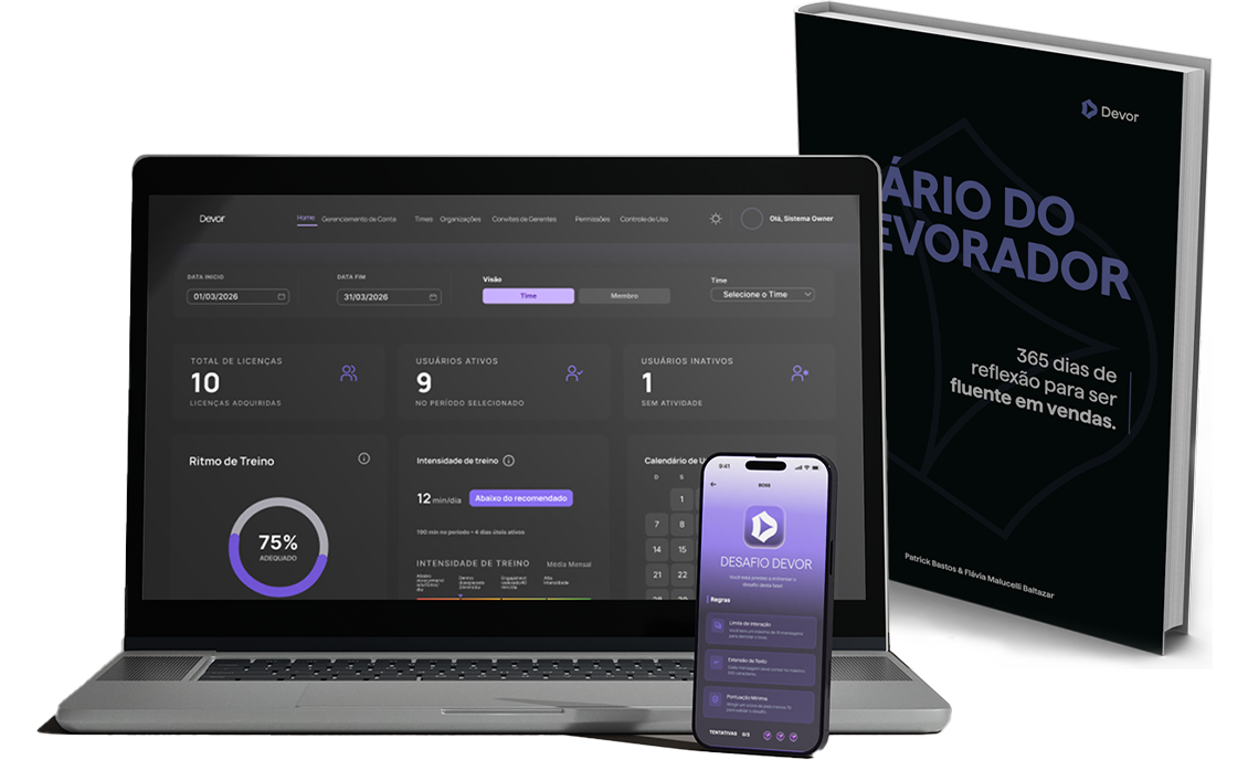 Ecossistema Devor: app de treino, dashboard da DWS e Diário do Devorador